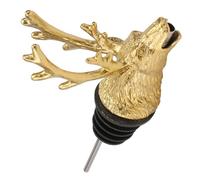 Gadpiparty Versatore per Bottiglia a Testa di Cervo in Acciaio Inossidabile e Silicone, Versatore per Bevande Creativo e Chic per Uso Domestico e Bar, Migliora Gusto del Vino