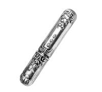 Gadpiparty Vintage Sewing Needle Storage Box in Alloy Metal Portable Embroidery Needle Holder with Retro Pattern Compact Organizer for Toothpicks And Small Craft Supplies