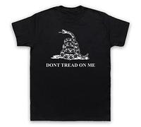 Gadsden Flag Don't Tread On Me - Maglietta da uomo con bandiera a sonagli, Nero , S