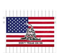 Gadsden Flags, Outdoor Gadsden Flag, Don't Tread Me Flag, Tea Party Yellow Gadsden Flag, Double Sided Rattlesnake Flags, Gadsden Libertarian Flags 35×59 Inches, Gadsden Libertarian Flags for Home