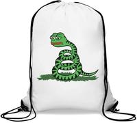 Gadsden Pepe The Frog Don't Tread On Me Memes Sacca da palestra casual con coulisse borsa bianca