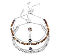 Gaehsmide Braccialetti coordinati per coppie, regali per coppie, iniziale personalizzata, braccialetti dell'amicizia, regali di compleanno, Natale, San Valentino per lui e lei, One Size, Acciaio