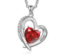 Gaehsmide Regali personalizzati per la mamma Birthstone collana per le donne personalizzato Birthstone nome cuore collana ciondolo