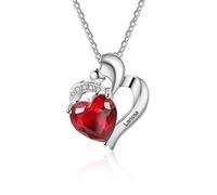 Gaehsmide Regali personalizzati per la mamma Birthstone collana per le donne personalizzato Birthstone nome cuore collana ciondolo