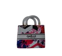 Gaelle Borsa A Mano Shoulder In Canvas Con Banda Logo Ricamata GAACW00220 Bianco