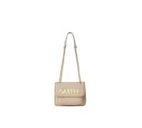Gaëlle Borsa a Tracolla con Catena Dorata, Beige, Design Logo Metallico