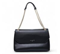 Gaëlle Borsa a Tracolla Elegante, Pelle Nera con Catena Dorata, Design Classico