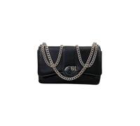 Gaëlle Borsa a Tracolla in Pelle Nera con Catena Argentata, Design Elegante con Logo C01