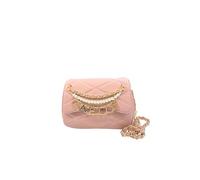 Gaëlle Borsa a Tracolla Trapuntata Rosa con Catena Dorata e Perle, Design Elegante con Dettagli in Metallo