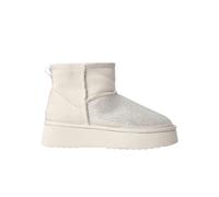 Gaelle Eskimo Boot Con Pelliccia E Applicazione Strass Bianco Donna