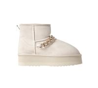 Gaelle Eskimo Boot Con Pelliccia E Catena Decorativa Bianco Donna