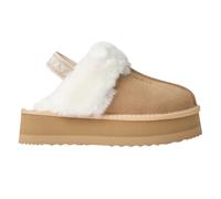 Gaelle Eskimo Boot Sabot Donna in Suede Beige Cammello con Ecofur Interna