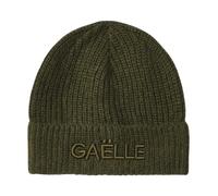 Gaëlle Paris, ,Accessories ,Donna ,Verde ,ONE SIZE Cappello a Maglia Verde con Logo Ricamato