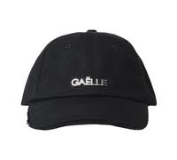 Gaëlle Paris, ,Accessories ,Uomo ,Nero ,ONE SIZE Cappellino da Baseball in Cotone con Visiera Frangiata e Logo in Metallo