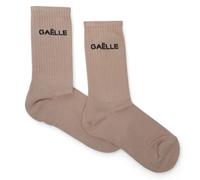 Gaëlle Paris beige socks - beige, unica
