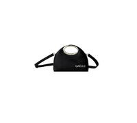 Gaelle Paris Borsa a Mano con Manico Ovale, Similpelle Nera, 25 x 14 x 9 cm, Tracolla Regolabile