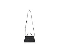 Gaelle Paris Borsa a Mano da Donna, Nera, in Poliuretano, con Tracolla, Chiusura Magnetica, Maxi Logo, 21x13x6 cm