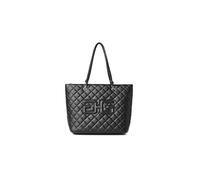 Gaelle Paris Borsa a Spalla Trapuntata, 42 x 28 x 12 cm, Similpelle Nera, con Cerniera