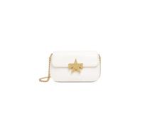 Gaelle Paris Borsa a Tracolla Bianca con Logo Stella in Metallo | 21 x 13,5 x 6 cm, 100% Similpelle, Catena Dorata, Tasca Interna con Cerniera, Chiusura con Patta