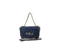 Gaëlle PARIS Borsa a Tracolla in Denim con Catena Dorata, Blu