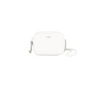 Gaelle Paris Borsa a Tracolla in Similpelle, 24 x 17 x 7,5 cm, Bianco con Catena Argento