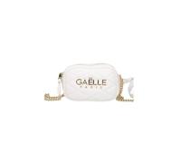 Gaelle Paris Borsa a Tracolla Matelassé Bianca con Catena Dorata, 20x12.5x6.7 cm, Poliuretano, Stile Casual Sportivo