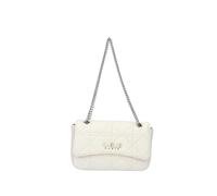 Gaelle Paris Borsa Reg Shoulder Strap in Ecopelle Bottolato Matelassè Banda Logo In Metallo GAACW01239 Off White
