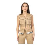 Gaëlle Paris, ,Jackets ,Donna ,Beige ,S Beige T-shirt e Polo Fullzip Modello