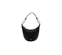 Gaelle Paris Mini Bucket Borsa a Spalla da Donna, Nero, Similpelle, 29x24x9 cm, con Manici ad Anello Dorati e Chiusura a Cerniera