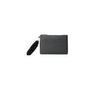 Gaelle Paris Pochette in Similpelle Nera con Manico in Ecofur, 30 x 20,5 cm