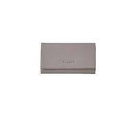 Gaelle Paris Portafoglio Continental in Ecopelle Saffiano, Piombo, con Logo Metallico