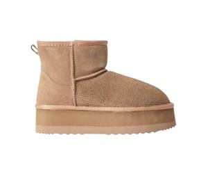 Gaëlle Paris - Stivali Eskimo in pelliccia con strass - - Shoes - Donna - Marrone - 38 EU
