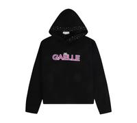 Gaëlle Paris - Studded Hooded Black Cotton Top - - Sweatshirts & Hoodies - Donna - Nero - S