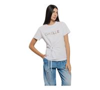 Gaëlle Paris - T-shirt Bianca con Logo e Strass - - Tops - Donna - Bianco - L
