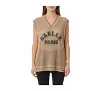 Gaëlle Paris - Top smanicato oversize in maglia - - Knitwear - Donna - Beige - M