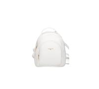 Gaelle Paris Zaino Donna Bianco in Similpelle con Logo Lettering, Chiusura a Cerniera, Spallacci Regolabili, 28x25x12 cm
