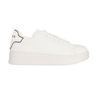 Gaelle scarpe sneaker Paris Addict Con Rubber Patch Sul Tallone Bianco Donna