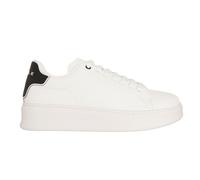 Gaelle scarpe sneaker Paris Addict Con Rubber Patch Sul Tallone Bianco nero Donna