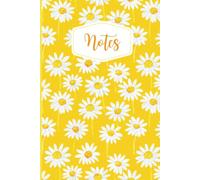 Gänseblümchen Notizbuch: Liniertes Notizbuch | 88 Seiten | Format 6 x 9 Zoll | gelb mit Gänseblümchen | Kukkiis Creations