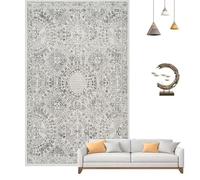 GAENZA Grande Tappetino Riscaldato Elettrico in Grafene, Scaldapiedi Riscaldato, Tappetino Riscaldante Elettrico in Peluche con Termostato E Timer, per Soggiorno, Camera Letto, Ufficio,05,120 * 200cm