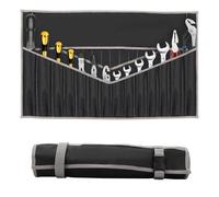 GAESHOW Borsa per Attrezzi Arrotolabile, Rotolo Porta Attrezzi in Tessuto Oxford, Roll-Up Case con 26 Tasche, Adatto Per Chiavi A Cricchetto, Cacciavite, Tasca Porta Attrezzi Portatile