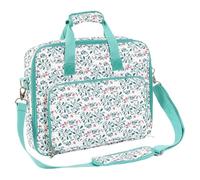 GAESHOW Borsa per ricamo, accessori da cucito con cerniera, borsa a punto croce con manici e tracolla, custodia per ricamo, set punto croce, ferri da maglia, uncinetto (quadrato)