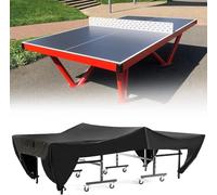 GAESHOW Copertura per Tavolo da Ping Pong, Copertura per Ping Pong da Esterno Impermeabile, Antipolvere, Impermeabile Anti-UV Oxford copertura ping pong Interno/Esterno (210D/Nero)