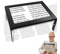 GAESHOW Lente D'ingrandimento con Luce, Lente di Ingrandimento da Tavolo con 12 Luce LED, Lenti D'Ingrandimento a Mani Libere con Cordino e Cavo USB per Leggere, Riparare, Cucire
