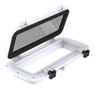 GAESHOW Marina Oblò Finestra rettangolare Barca Oblò Bianco Apertura Portlight, Vetro Temperato 4 mm per Barca Barca Universale per Barca Barca Yacht Accessori Barca di Ricambio Accessori 40 x 20 cm