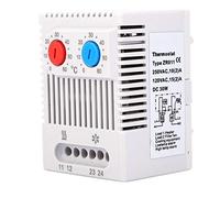 GAESHOW Termostato Meccanico, 0-60 ℃ Interruttore Regolatore di Temperatura Elettrico Compatto Regolabile Nuovo Ventola Filtro, Termostato Elettrico Compatto Regolabile