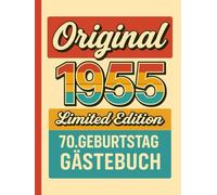 Gästebuch Geburtstag 70: Gebundenes Buch mit Fragen zum Eintragen von Glückwünschen und Fotos der Gäste - lustiges Geschenk zum 70. Geburtstag für Frauen, Männer und Oma