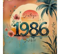 Gästebuch zum 40. Geburtstag | Vintage Erinnerungsbuch mit Blumen & Sonnenuntergang | Künstlerisches Design