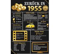 Gästebuch "Zurück ins Jahr 1955" - Cover im Erinnerungsplakat-Stil | 120 Leere Seiten zum Ausfüllen