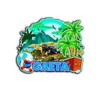 Gaeta Lazio - Calamita da frigorifero in legno 3D con monumenti 3D da viaggio, souvenir da collezione, decorazione fatta a mano -2465